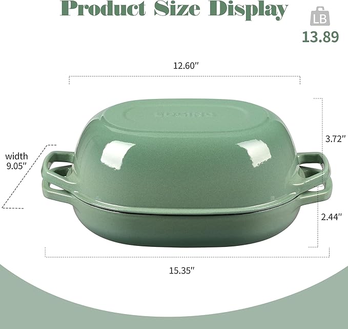 EDGING CASTING Enameled Cast Iron Oval Dutch Oven Pot