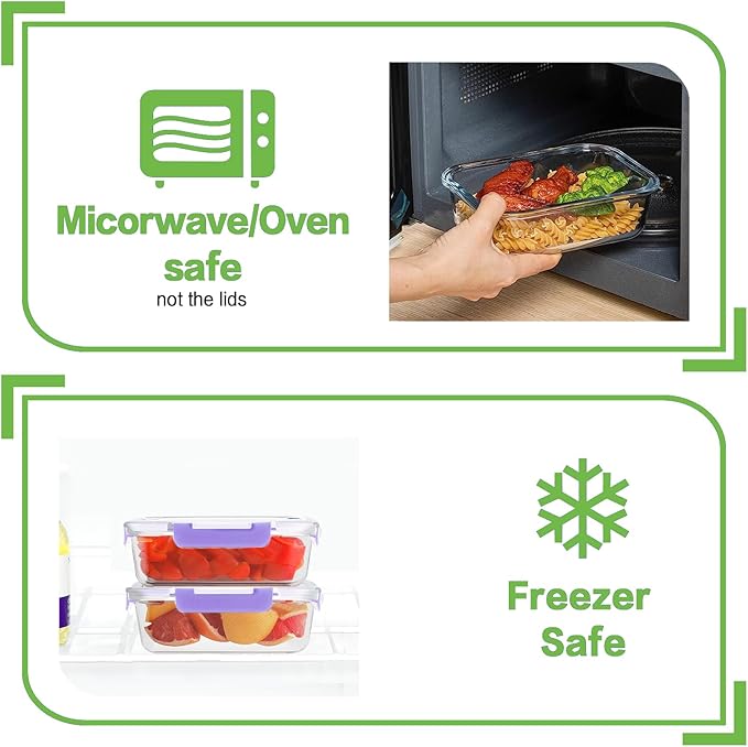 HOMBERKING 24pc Glass Food Storage Containers