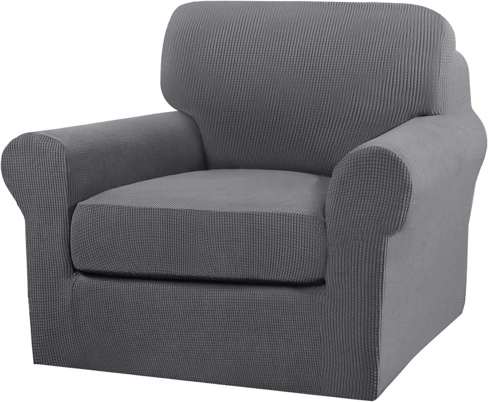Turquoize 2 Piece Chair Covers Chair Slipcovers for Living Room Armchair Couc...