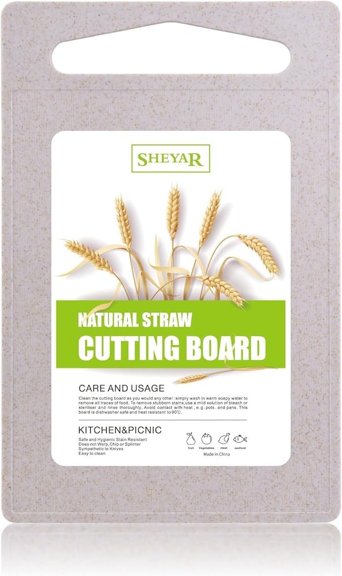 Cutting Board for Kitchen, Wheat Straw Fiber Cutting Board, Dish Washer Safe by zzsbrm