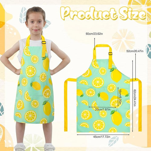 2 Pack Kids Apron, Cute Cooking Aprons, Waterproof Art Apron - Image 2