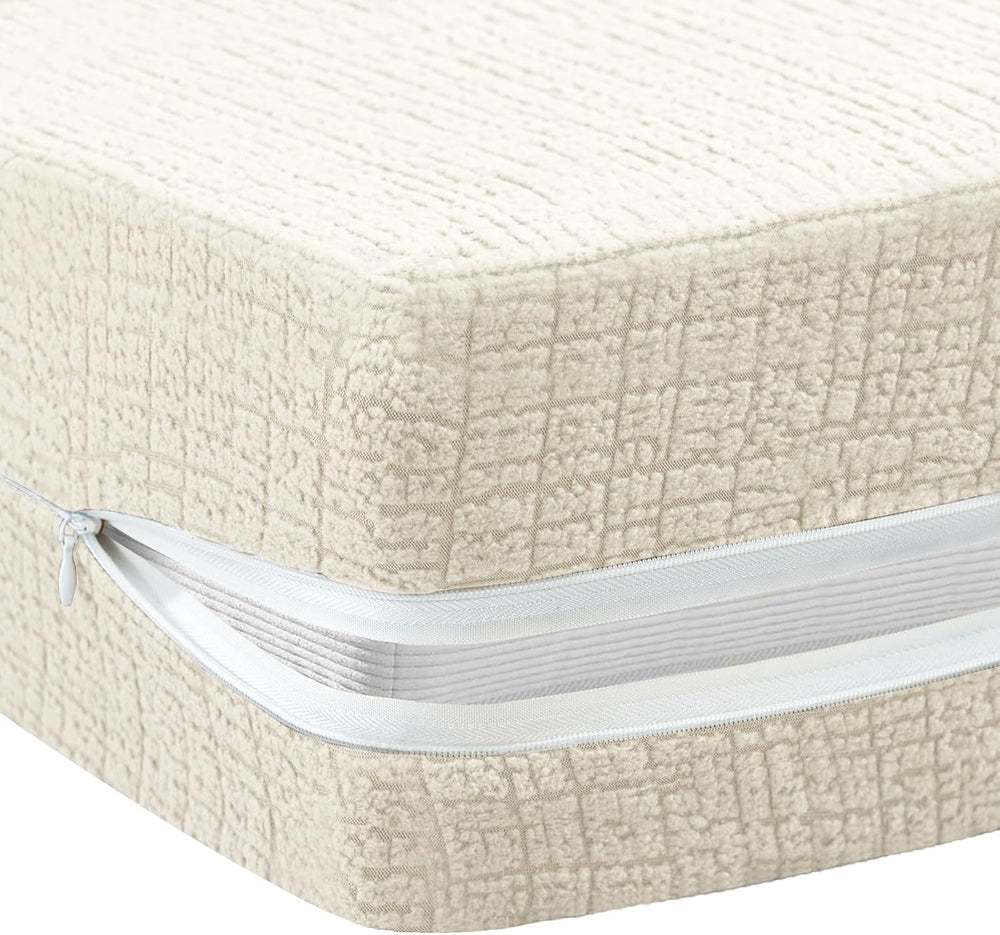 FantasDecor Twin Futon Mattress Cover Extra Thick Futon Mattress Cover for Tr...