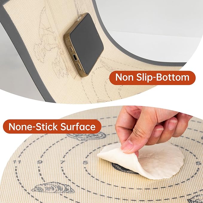 Silicone Baking Mat with 10 Quick Recipes, Extra Thick Silicone Mats - Image 8