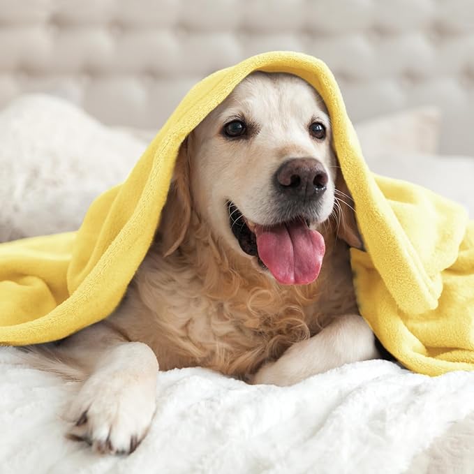 BEDELITE Fleece Blanket Light Yellow Throw Blankets - Image 7