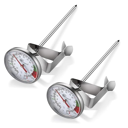 KT THERMO Instand Read 2-Inch Dial Thermometer, Chocolate Milk Foam by KTTHERMO