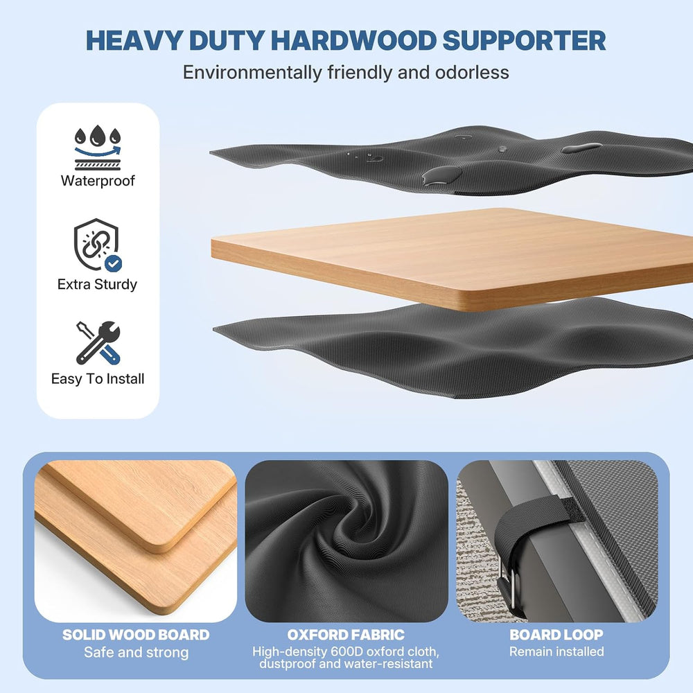 Bunkie Board Queen Size (60x80''), Wood Bed Support Board, Anti-Slip