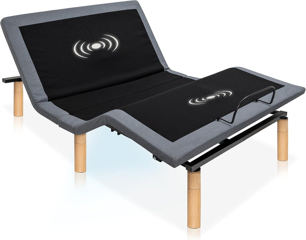 Hedva Queen Adjustable Bed Frame, Head & Foot Incline, Zero Gravity, Mass...