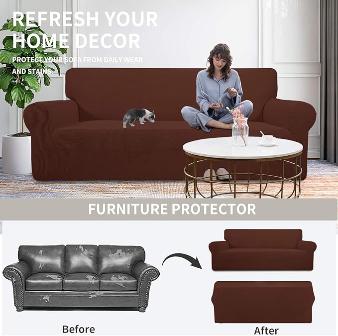 Easy-Going Stretch Oversized Chair Sofa Slipcover 1-Piece Couch Sofa Cover - Image 4