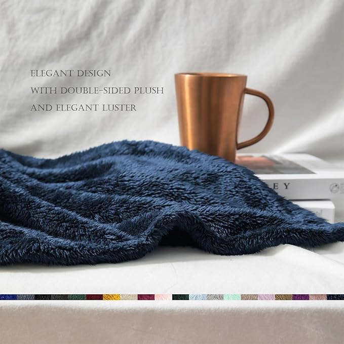 Exclusivo Mezcla Plush Fuzzy Fleece Throw Blanket Extra Large, Super Soft - Image 5