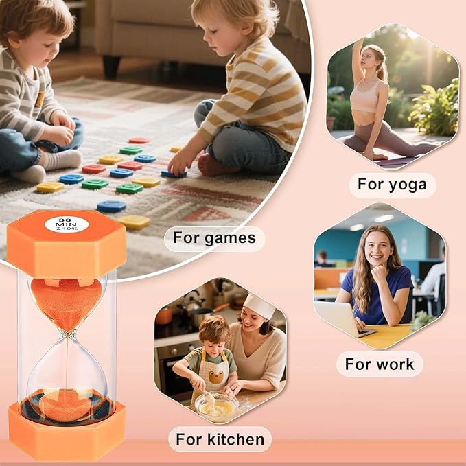 10 Minute Sand Timer Hourglass, Unbreakable Hourglass Sand Watch 10 Min - Image 5
