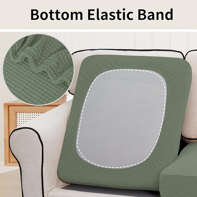 Easy-Going Stretch Individual Loveseat Couch Cushion Cover Sofa Cushion - Image 4