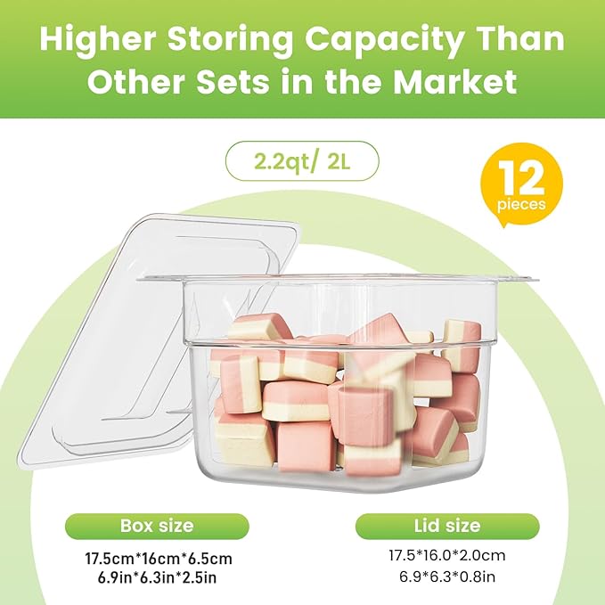Plastic Clear Food Pan 1/6 Size Stackable Polycarbonate Pan - Image 2