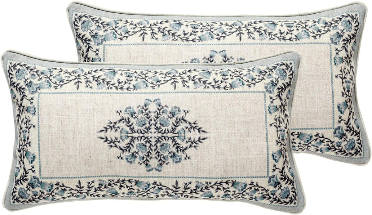 designer elegant rectangle throw pillow cover,set of 2,20"x12", main product view