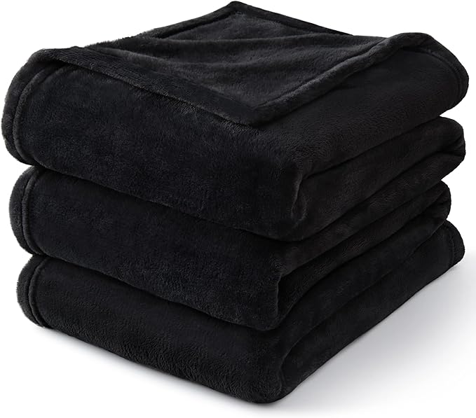 BEDELITE Fleece Blanket Black Full Blankets - Image 7