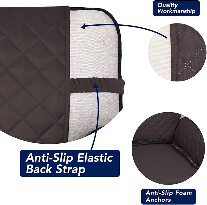 PureFit Reversible Quilted Sofa Cover, Water Resistant Slipcover Furniture - Image 3