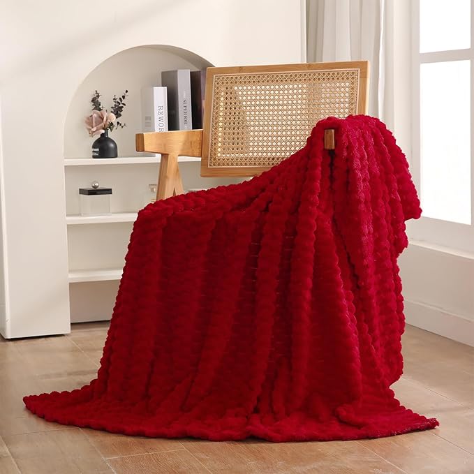 Red Throw Blanket 50"×70" inches Gifts - Image 2