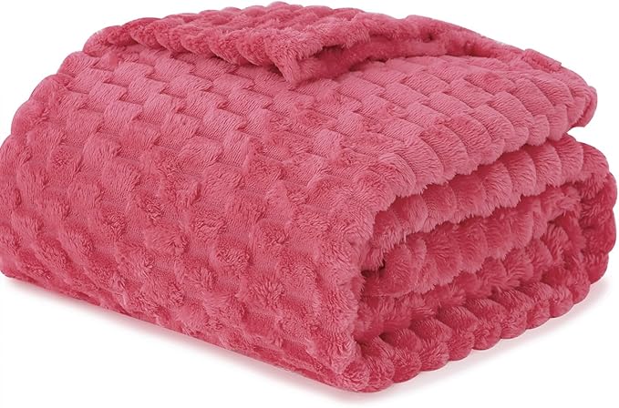 Rose Pink Throw Blanket 108"×90" inches Gifts - Image 3