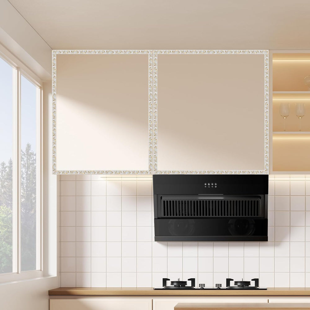 0.8" x49.2 ft Peel and Stick Crown Molding - Ivory Gold Flexible Molding...