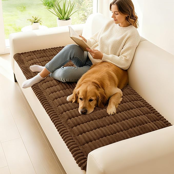 hyha Couch Covers for Dogs Washable, Non Slip Plush Dog Sofa Protectors - Image 2