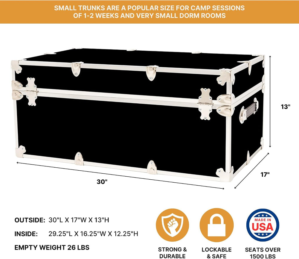 Rhino Classic Camp & College Trunk with Wheels, Footlocker, Dorm Storage ...