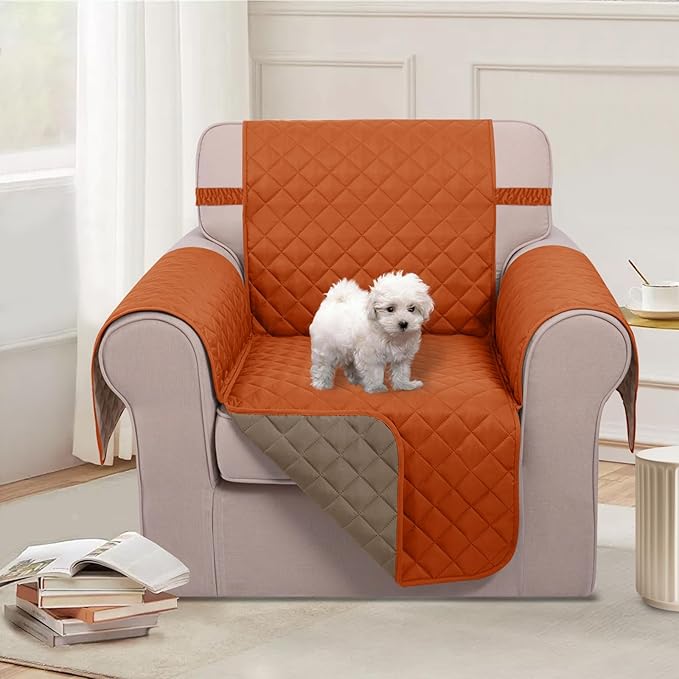U-NICE HOME Reversible Oversized Chair Covers Quilted Water Repellent Pet - Image 2