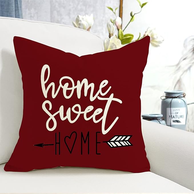 YCOLL Christmas Pillow Covers 16x16 Set of 4, Modern Sofa Throw Pillow Cover - Image 5