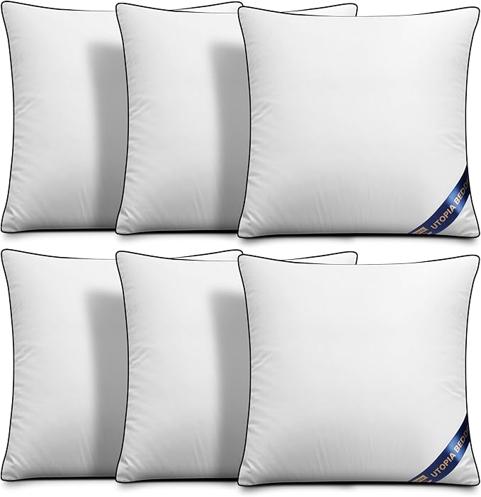 Utopia Bedding Throw Pillow Inserts, 16 x 16 Inches Decorative Indoor Pillows by UTOPIABEDDING