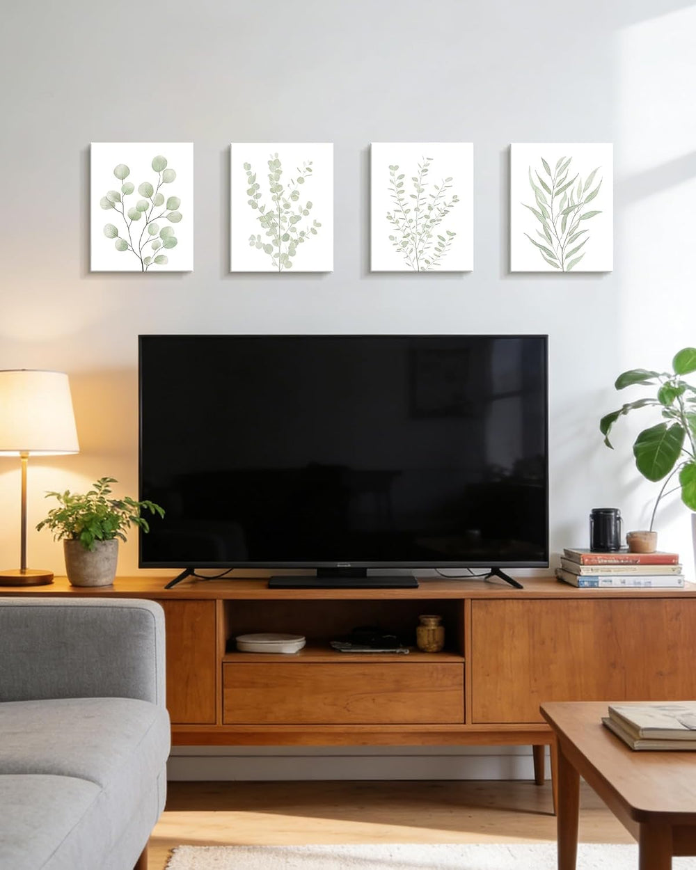 Drsoum Botanical Plant Framed Wall Art Boho Wall Decor for Bathroom Sage Gree...