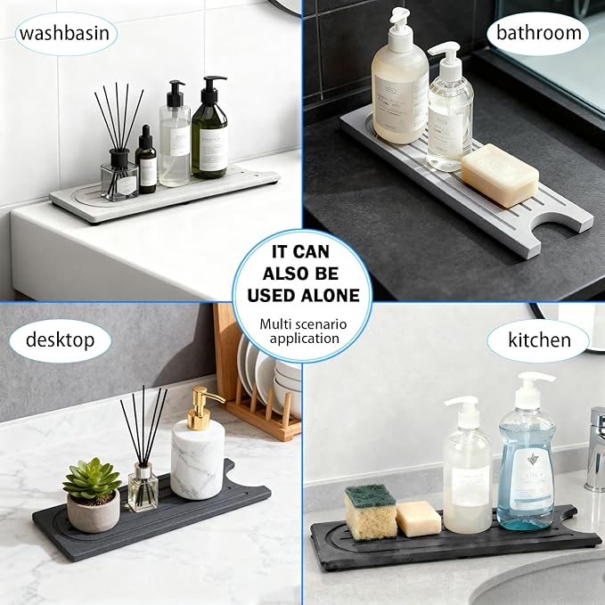 Faucet Mat for Kitchen Sink, Water Absorbent Kitchen Faucet Mat, Durable Sink - Image 4