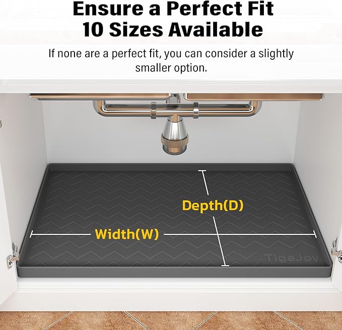 TigeJoy 28" x 22" Under Sink Mats - Image 6
