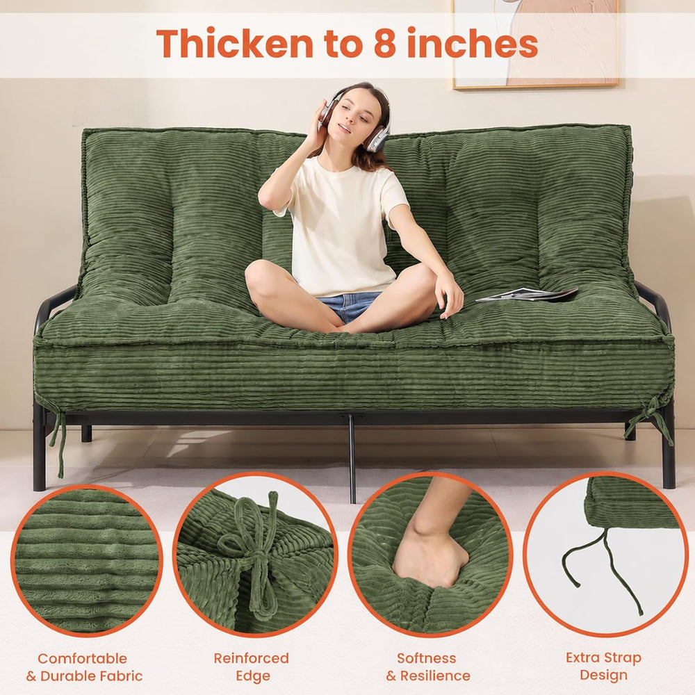 Erament 8 Inch Futon Mattress Full Size, Futons Sofa Bed Convertibel Sleeper ...