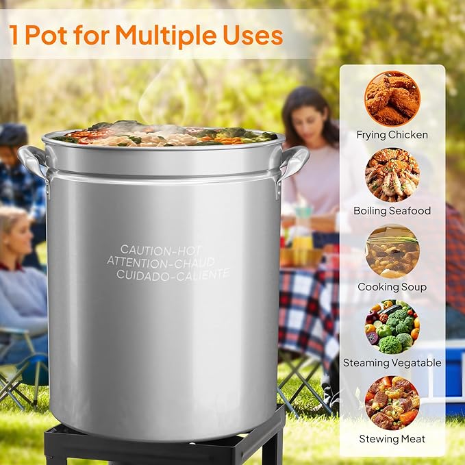 Bonnlo 62QT Stainless Steel Stock Pot