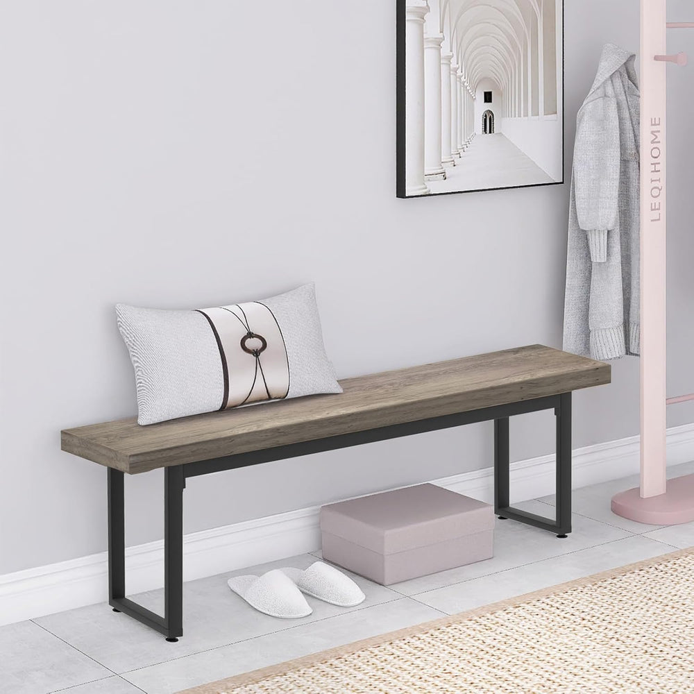 STHOUYN 59” Dining Bench Pair of 2 for 6-8 Person, Farmhouse Indoor Kitchen T...