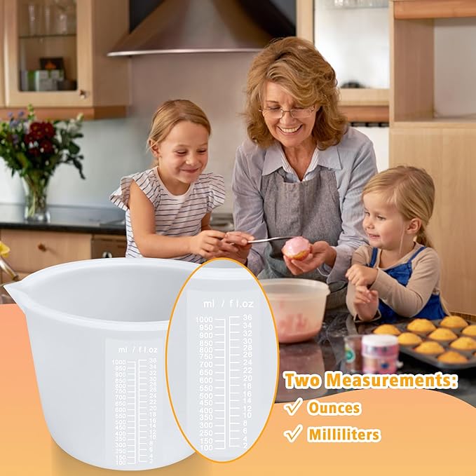 Palksky Silicone Melting Cups Set, Heat Resistant Pouring Cups - Image 3