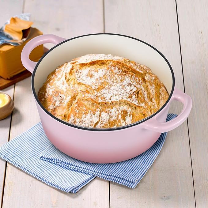 E-far 3 Qt Enameled Cast Iron Dutch Oven