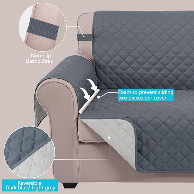 U-NICE HOME Large Sofa Cover Reversible Couch Cover - Image 3