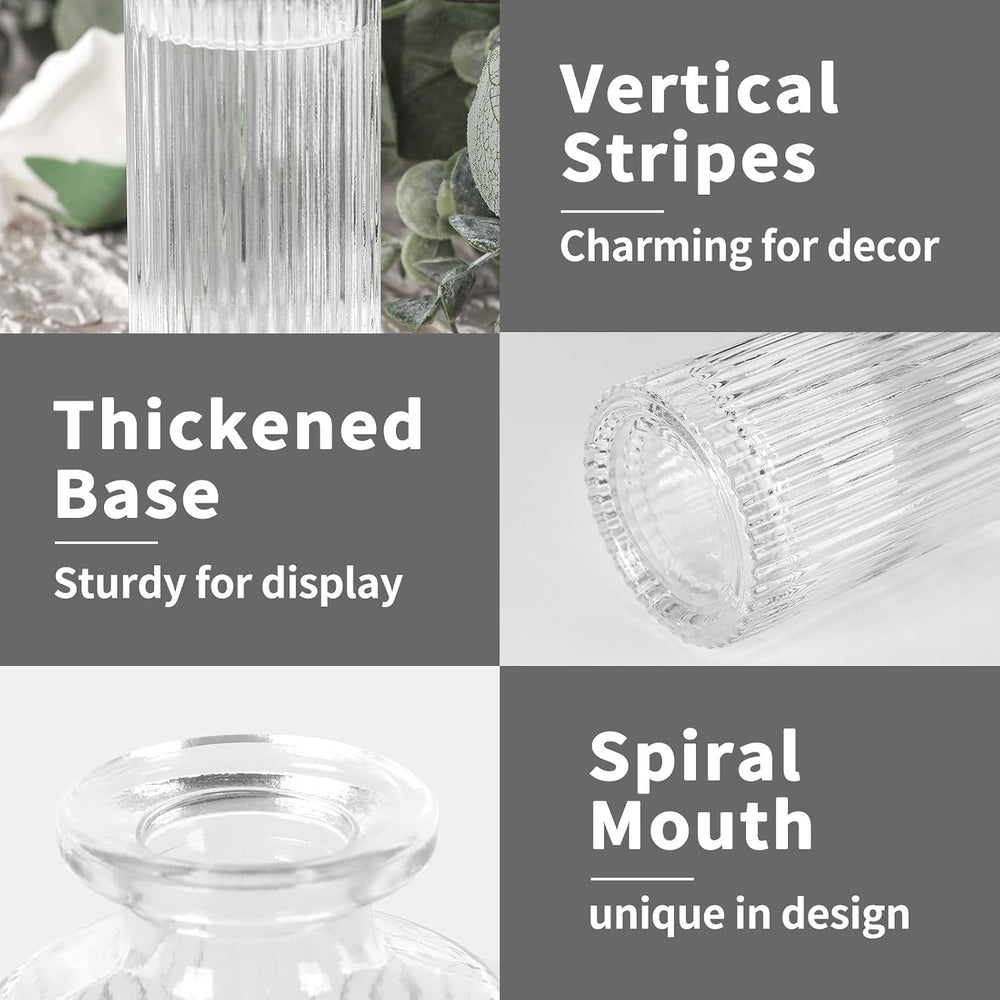 Set of 20 Glass Bud Vases Small Mini Flower Vases for Centerpieces