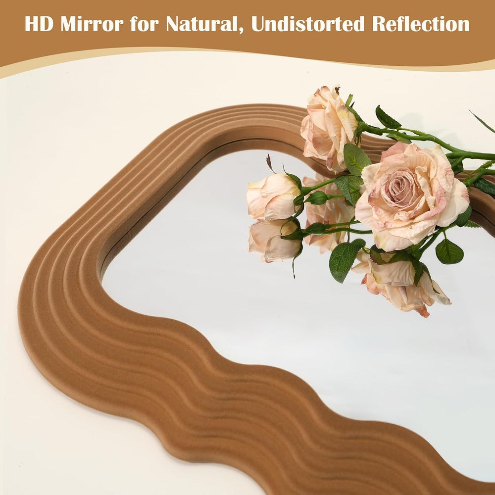 Arch Decorative Wall Mirror for Cozy Home Bedroom Decor,14x28,Brown