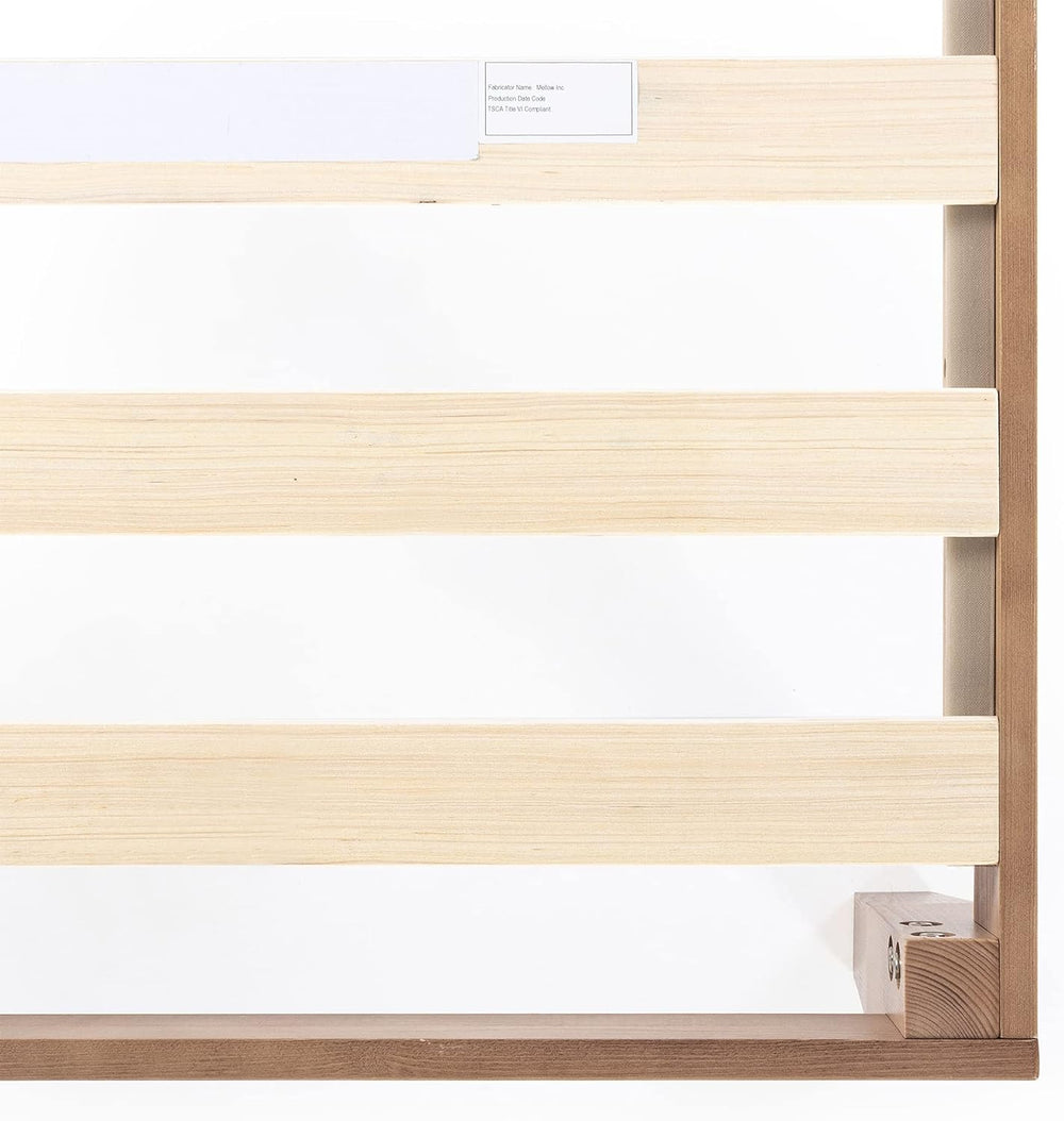 Mellow Naturalista Classic - 12 Inch Solid Wood Platform Bed with Wooden Slat...