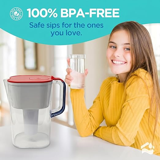 HOMEWATER 10-Cup Pitcher Filter – BPA-Free, High-Capacity 2.4L Fast-Flow Carbon - Image 9