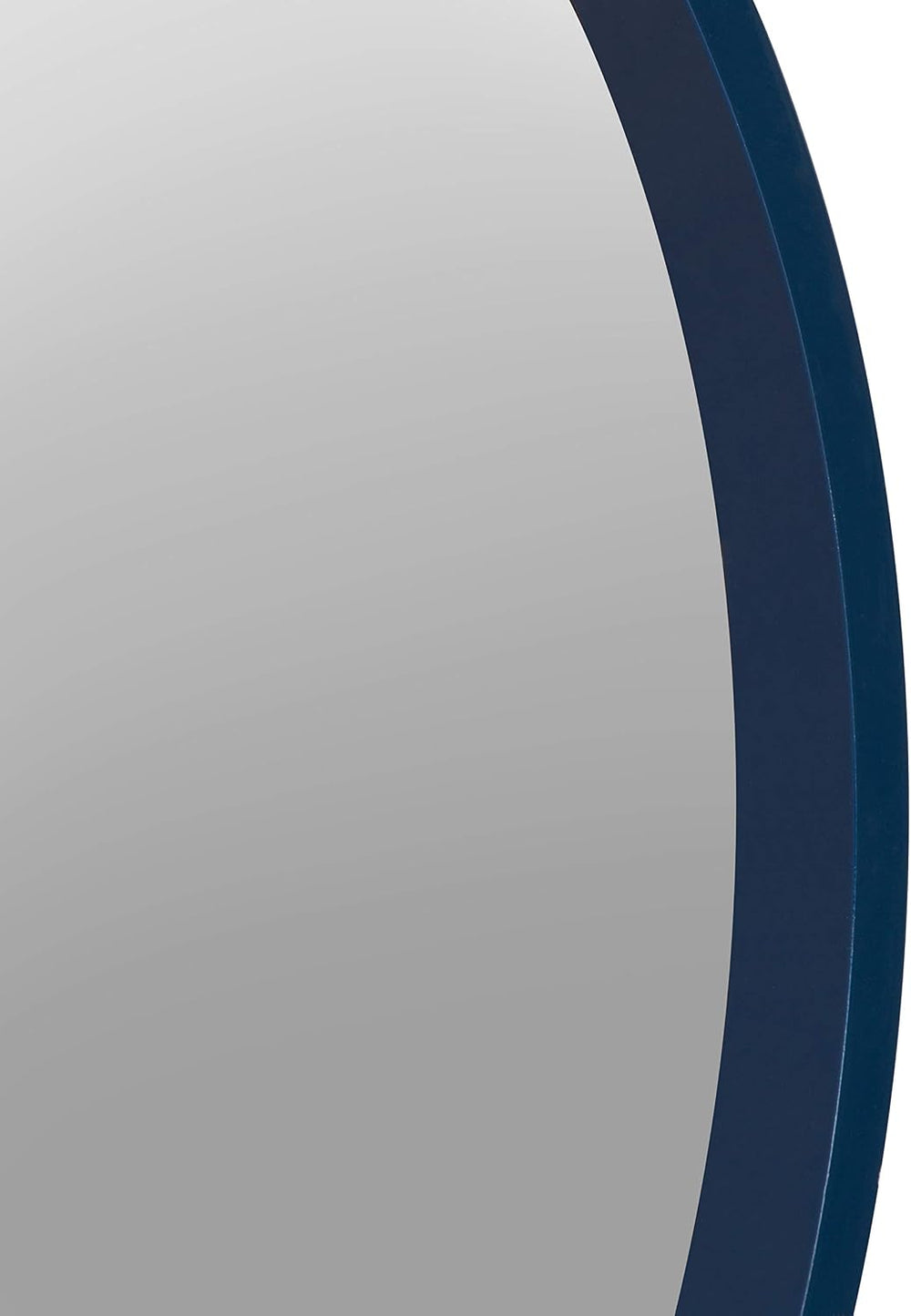 Kate and Laurel Travis Round Wood Wall Mirror, 21.6" Diameter, Navy Blue...