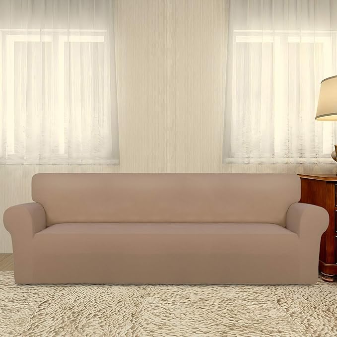 PureFit Super Stretch 4 Seater Sofa Slipcover – Spandex Non Slip Soft Couch - Image 2