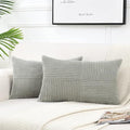 Fancy Homi 2 Packs Grey Lumbar Decorative Throw Pillow Covers 20x28 Inch by Fancy+Homi