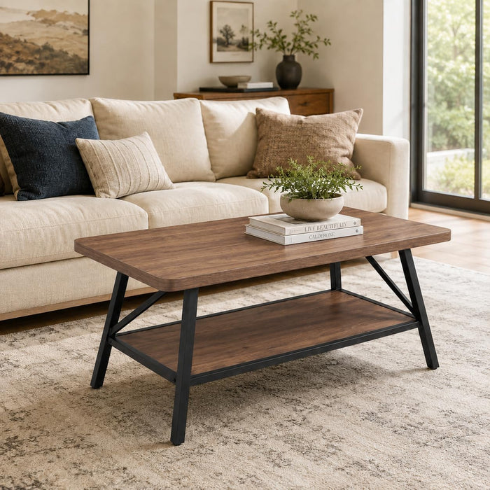 Garvee Small Coffee Table for Living Room, 39 Inch Center Table