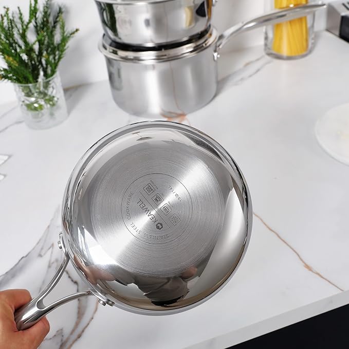 KEAWELL K3 Premium 1.5-Quart Tri-Ply Stainless Steel Saucepan - Image 6