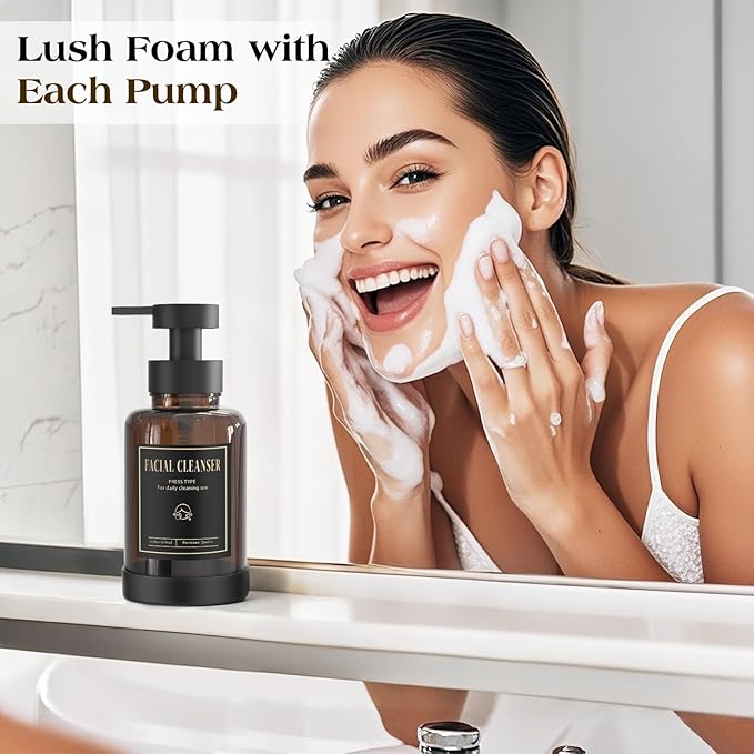 Luxspire Foaming Soap Dispenser, Glass Foam Pump Soap Dispenser, Non-Slip Hand - Image 7