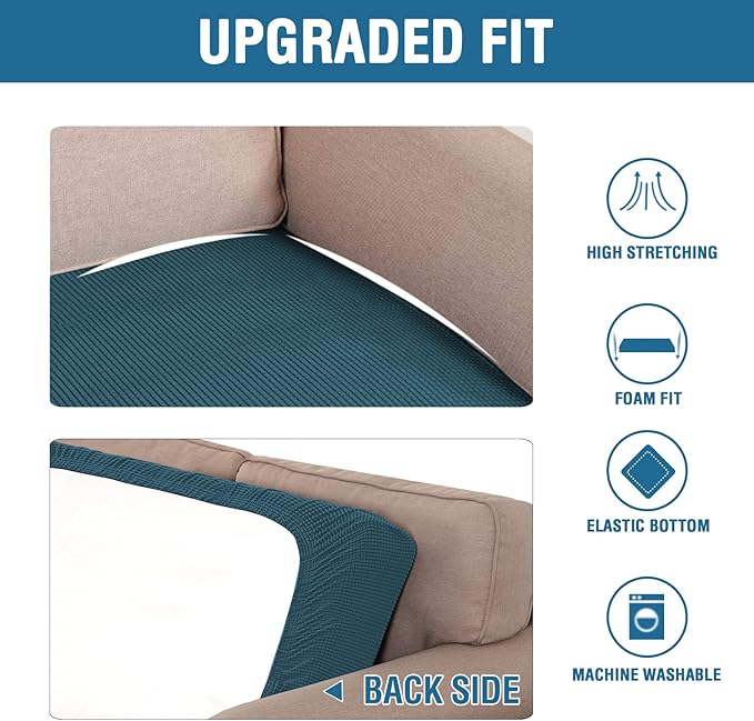 H.VERSAILTEX Super Stretch Individual Seat Cushion Covers Sofa Covers Couch - Image 6