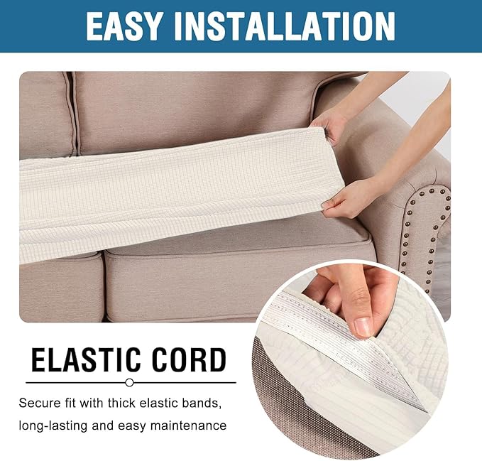 H.VERSAILTEX Super Stretch Individual Seat Cushion Covers - Image 5