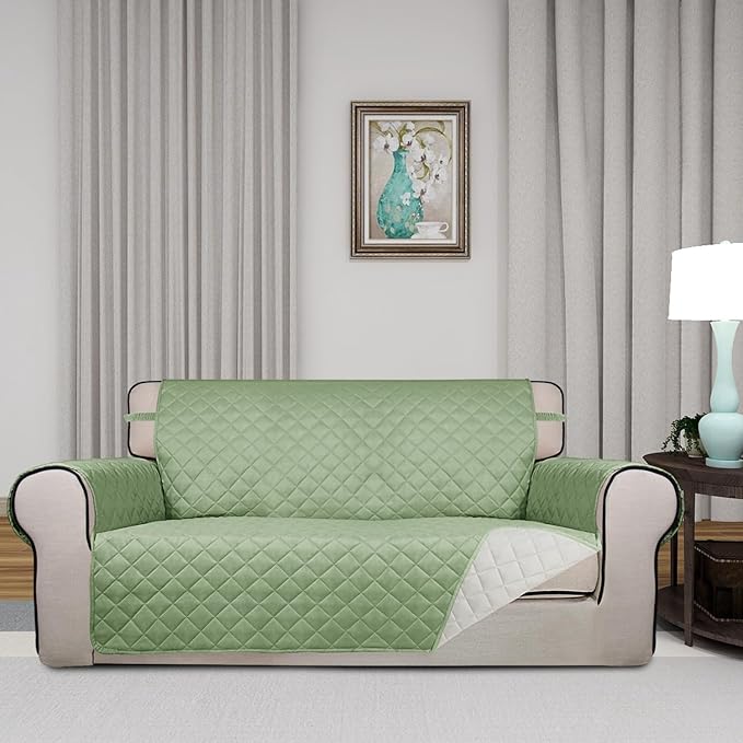 PureFit Reversible Quilted Sofa Cover, Water Resistant Slipcover Furniture - Image 2