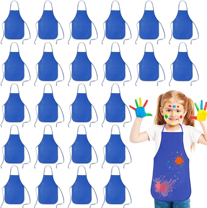 KUUQA 16/24/30/36/40Pcs Kids Apron Painting Aprons by KUUQA